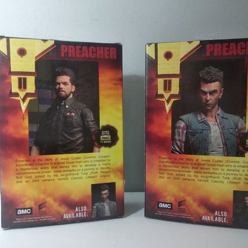 NECA Preacher 2 figures used, with boxes and accessories