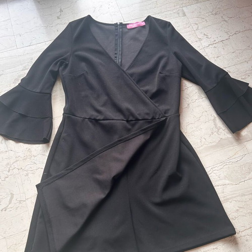 Pink Woman black short one-piece XL like new