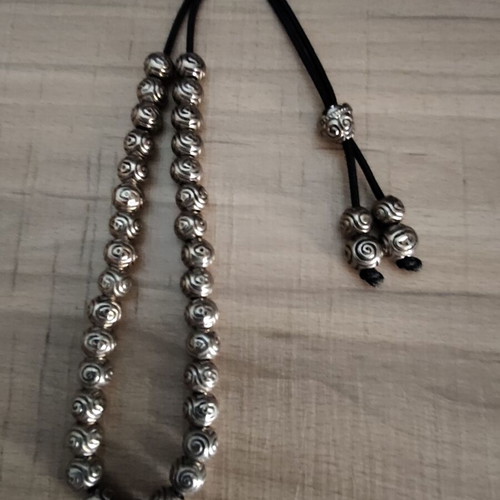 Handmade worry beads with metal beads