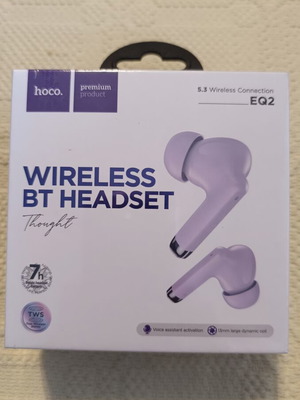 Hoco EQ2 TWS Bluetooth 5.3 wireless earbuds sealed, purple