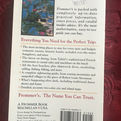 South Pacific guide used, English