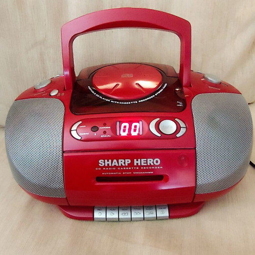 Sharp Hero KE-11900 portable boombox red, like new
