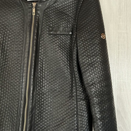 BSB Women's Faux Leather Jacket used, black, size L