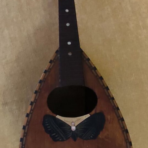 Antique wooden mandolin used, circa 1920s