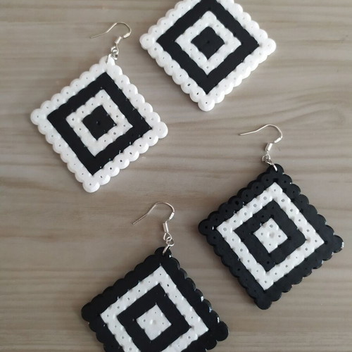 Handmade Black or White earrings new