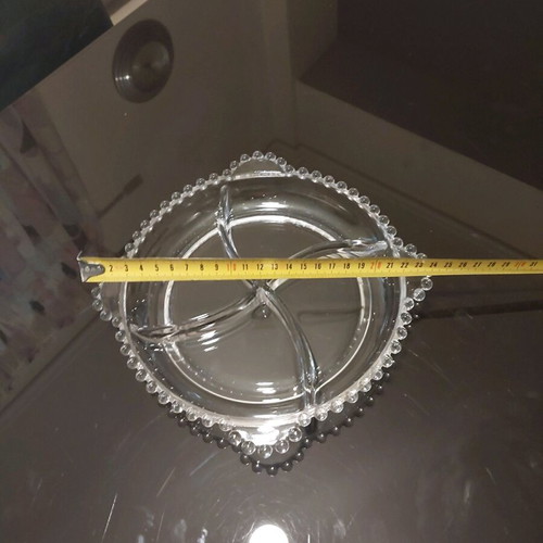 Glass nut bowl small new 22 cm
