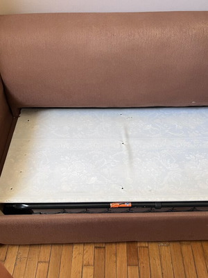Sofa bed used with thin single mattress