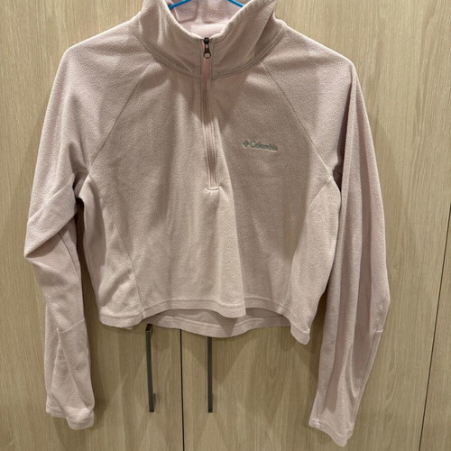 Columbia cropped fleece used, pink, size small