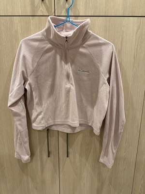 Columbia cropped fleece used, pink, size small