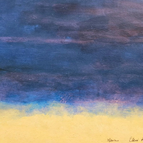 On the Island II painting like new, acrylic sea Aegean