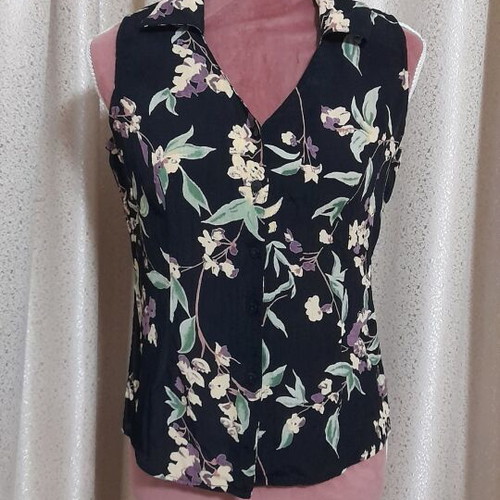 Rapture Wear vintage γυναικείο σετ δύο τεμαχίων, μαύρο με floral