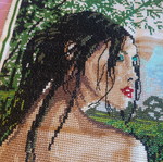 Handmade needlepoint in like-new condition