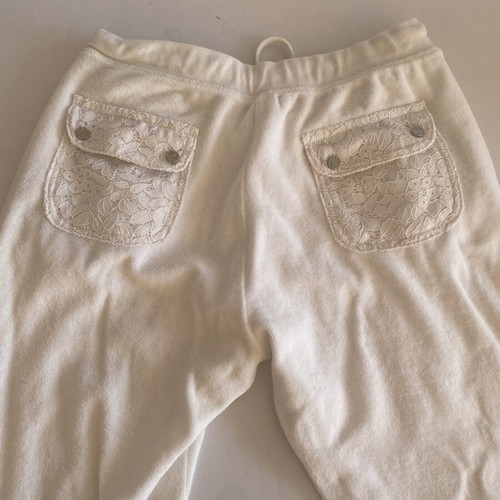 Sugarfree women's terry sweatpants white size S like new