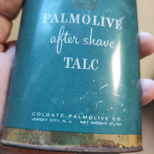 Vintage Palmolive Colgate After Shave Talc Powder 1960 size 3 1/2 Oz used
