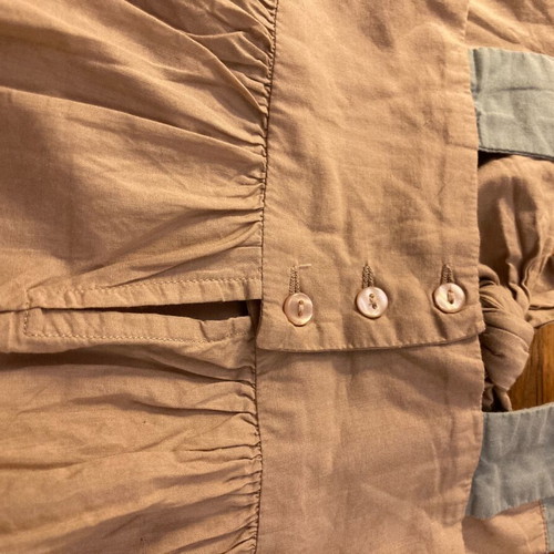 Kookai linen top medium like new, beige with turquoise details