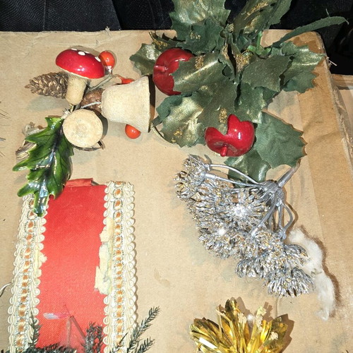 Vintage Christmas decorations used from 1970