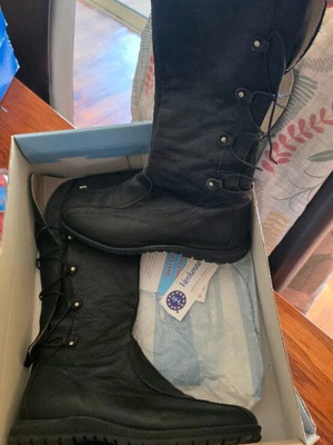 Vankosta kids leather boots used, black, size 40
