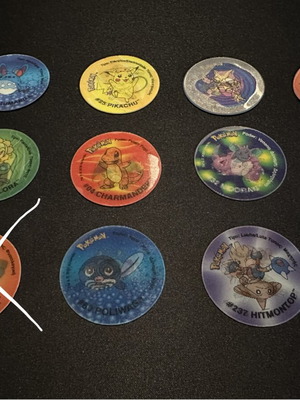 Pokémon holo 3d tazos pack of 9 used