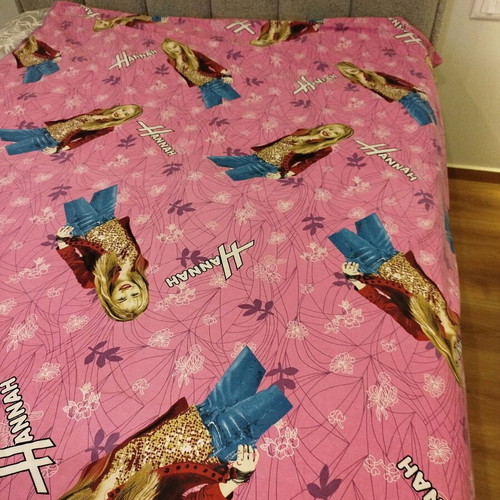 Hannah Montana Duvet Cover Double-Sided Like New with Zipper 1.50x2.20