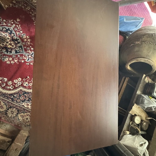 Wooden Study Desk like new with 2 drawers and protective glass