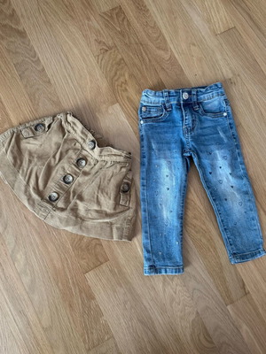 Jeans and skirt like new for 12-18 months old