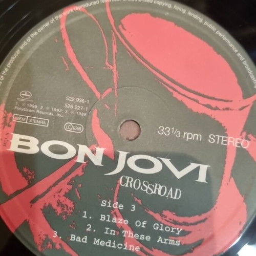 Bon Jovi The Best Of vinyl used