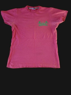 The Ranch Vintage T-shirt used, pink with green print, Y2K style