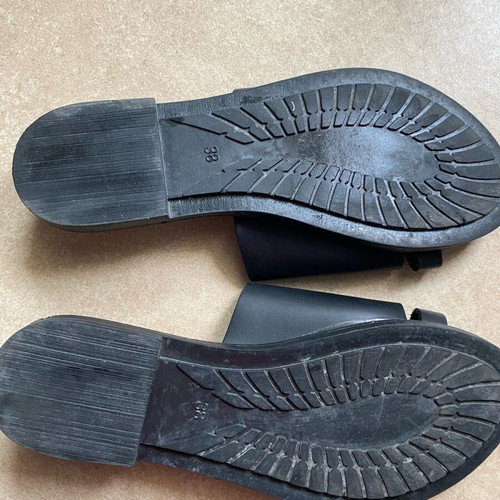 Exe black flat summer shoes size 38 like new