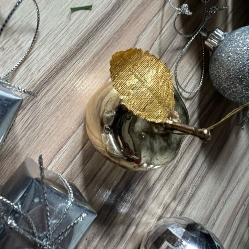 Paperchase London set of 20 used silver Christmas tree decorations
