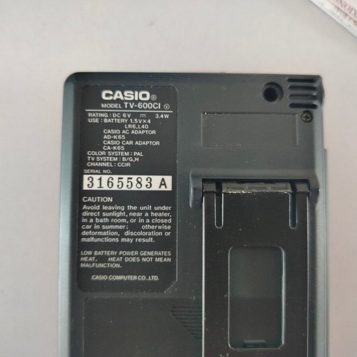 Casio TV-600 vintage portable television used