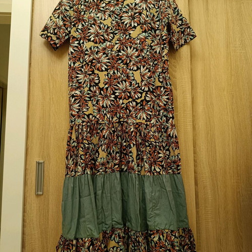 Brigitte dress like new, short sleeve, long, multicolor, size L