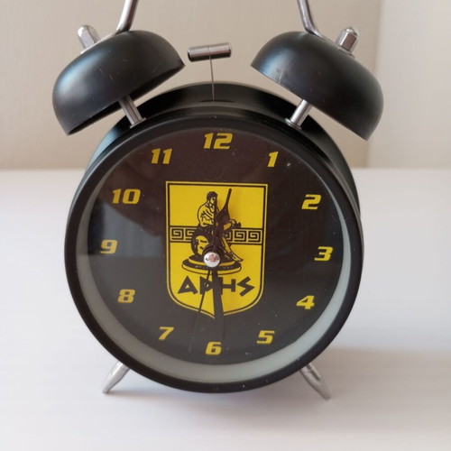 Aris F.C. Retro Twin Bell Style Alarm Clock new, analog, tabletop