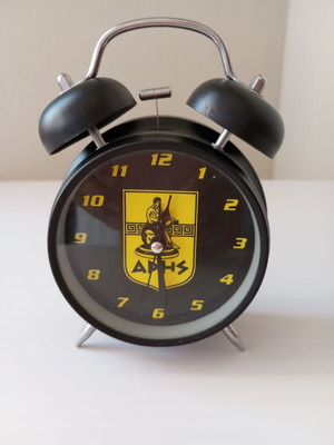 Aris F.C. Retro Twin Bell Style Alarm Clock new, analog, tabletop