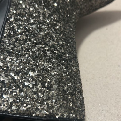 ASOS ankle boots new black with grey glitter, size 37