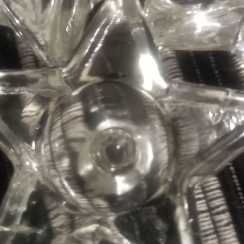 Glass star-shaped candlesticks new for thin candles