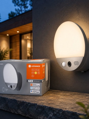 LEDVANCE SMART+ outdoor wall light with camera and speaker