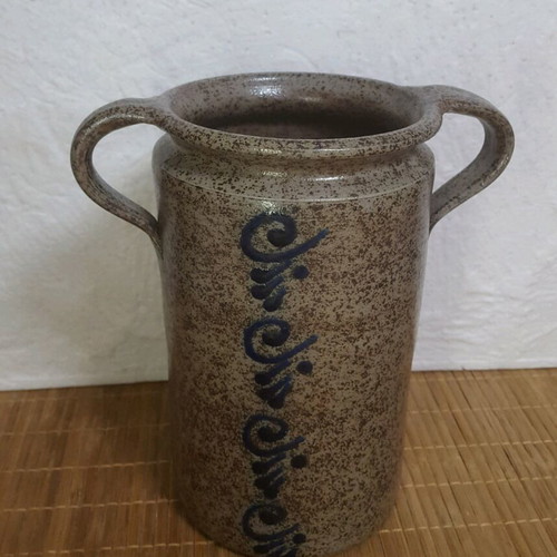 Vintage ceramic stoneware vase like new with handles