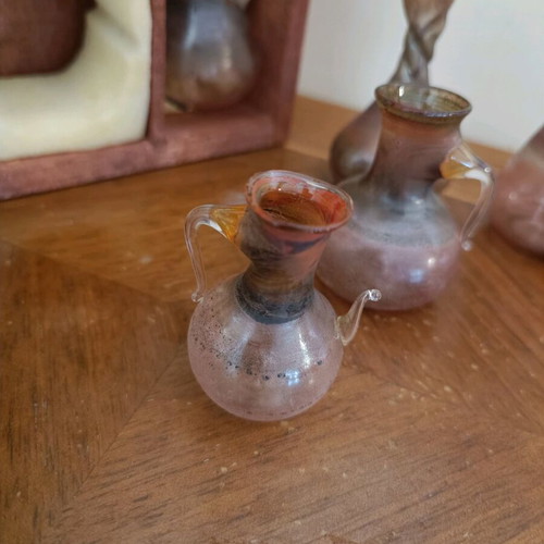 Collectible set of ancient glass vessel replicas like new