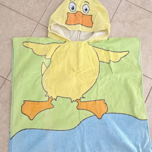 Baby towel like new with hood and duck design