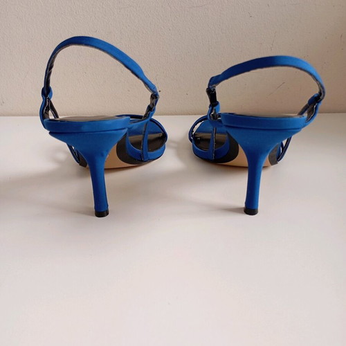 Zara satin women's sandals size 39 like new blue