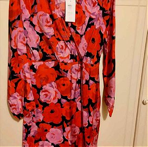 Ανοιξιάτικη προσφορά κρουαζέ φόρεμα  VILA φλοραλ στα πιο trendy χρώματα της σεζόν (No 44/ΧL)