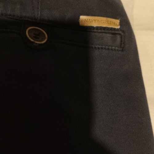 Navy&Green fabric trousers