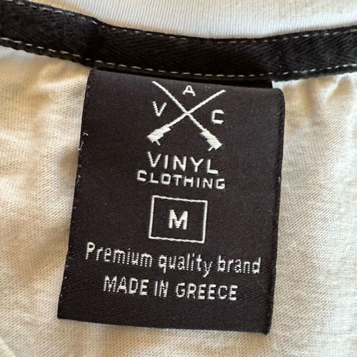 Vinyl T-shirt medium like new, white