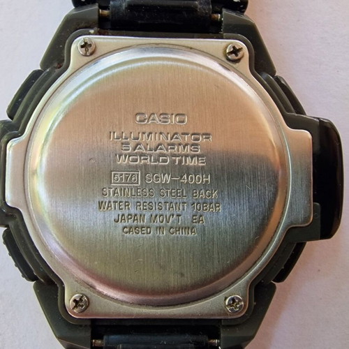 Casio Twin Sensor 5176 SGW-400H Mens Watch 41mm Black Dial used