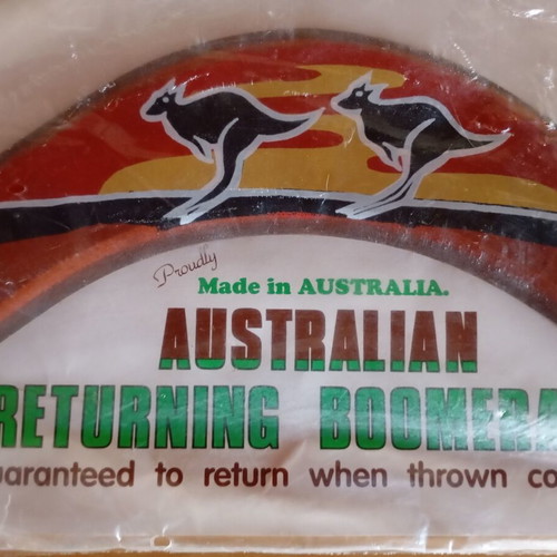 Australian Wooden Boomerangs New, Pack of Two