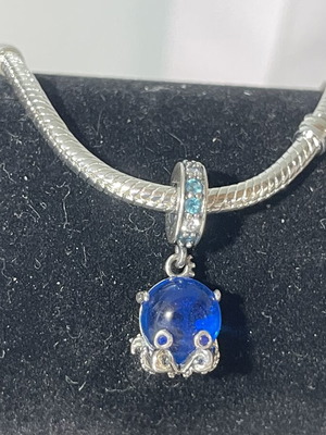 Charm Πανδώρα μπλε χταποδάκι ασημί s925 ALE καινούργιο