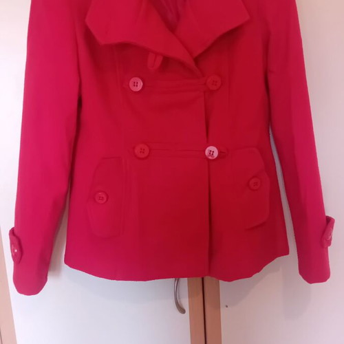 Short red coat like new size M