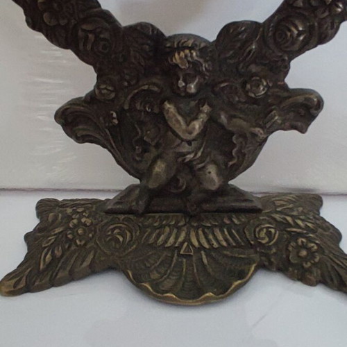 Vintage ornate bronze mirror 1960, like new
