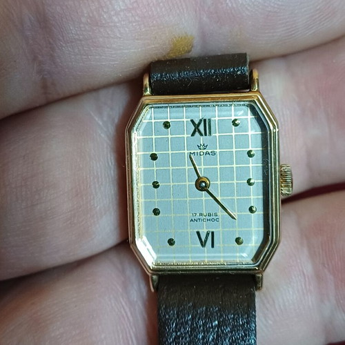 Midas vintage women's manual-wind watch 17 Rubis antichoc like new