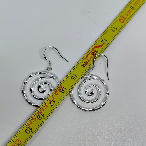 Spiral Earrings silver color like new